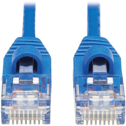 Tripp Lite Cat6a 10G Snagless Molded Slim UTP Network Patch Cable (M/M), Blue, 15 ft.