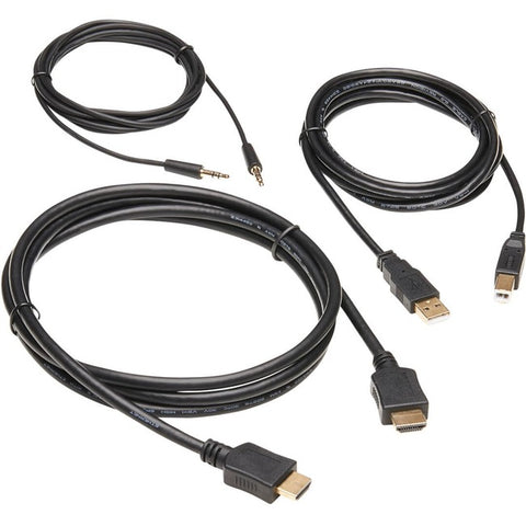 Tripp Lite HDMI KVM Cable Kit - 4K HDMI, USB 2.0, 3.5 mm Audio (M/M), Black, 6 ft.