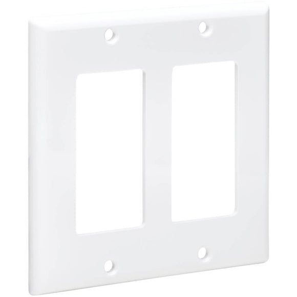 Tripp Lite Double-Gang Faceplate, Decora Style - Vertical, White