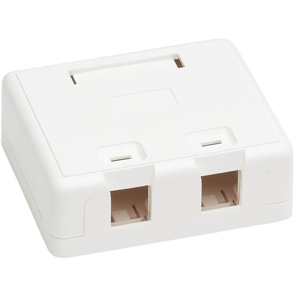 Tripp Lite Surface-Mount Box for Keystone Jack 2-Port Wall Celling White