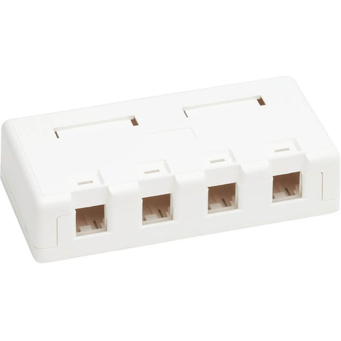 Tripp Lite Surface-Mount Box for Keystone Jack 4-Port Wall Celling White