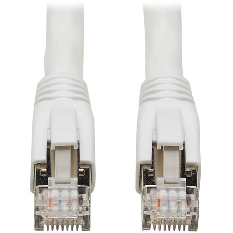Tripp Lite Cat8 Patch Cable 25G/40G Certified Snagless M/M PoE White 3ft