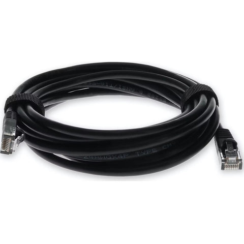 AddOn 15ft RJ-45 (Male) to RJ-45 (Male) Straight Black Cat5e UTP Copper PVC Patch Cable