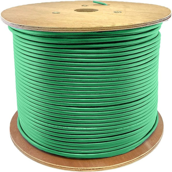 AddOn 1000ft Non-Terminated Green Cat6A STP Plenum-Rated Copper Patch Cable