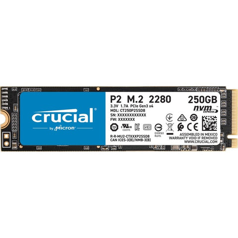 Micron P2 Nvme Pcie M.2 Ssd  250gb 3d Nand