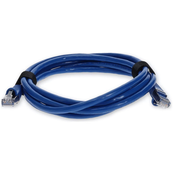 AddOn 6ft RJ-45 (Male) to RJ-45 (Male) Straight Microboot, Snagless Blue Cat7 STP Copper PVC Patch Cable