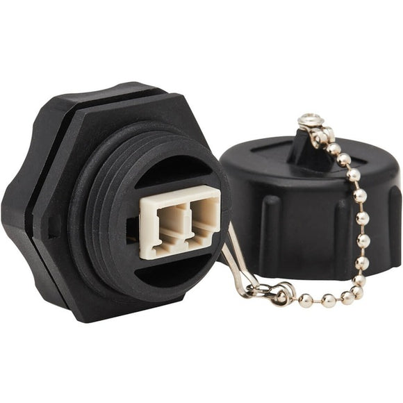 Tripp Lite Rigid Industrial IP68 Duplex Multimode Fiber Coupler (LC/LC) with Dust Cap 10G Ethernet