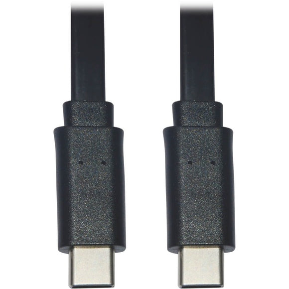 Tripp Lite USB C to USB C Cable Flat USB 2.0 M/M Thunderbolt 3 Black 3ft