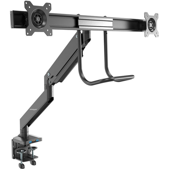 StarTech.com Desk Mount Dual Monitor Arm with USB & Audio - Slim Full Motion Dual Monitor VESA Mount up to 32