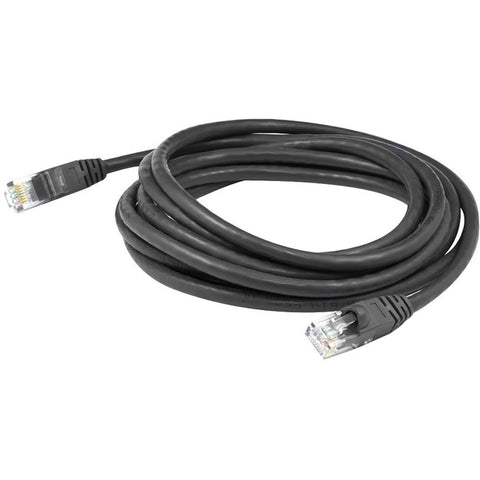 AddOn 25ft RJ-45 (Male) to RJ-45 (Male) Straight Black Cat6A UTP PVC Copper Patch Cable