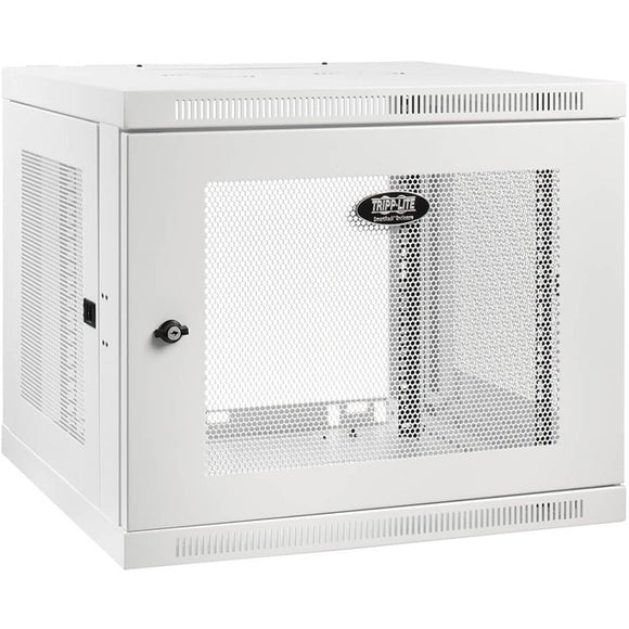 Tripp Lite SmartRack 9U Low-Profile Switch-Depth-Plus Wall-Mount Mini Rack Enclosure White