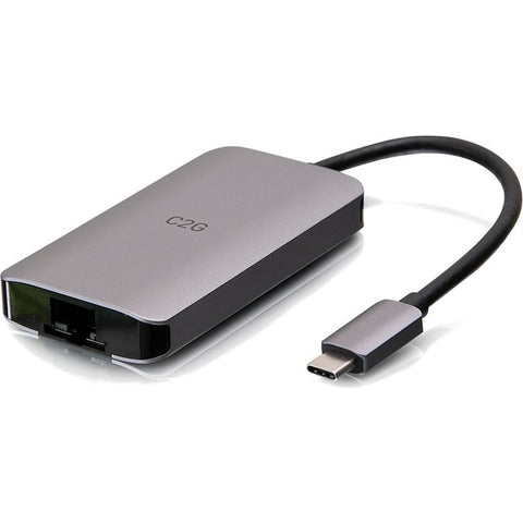 C2G USB C Dock with HDMI, USB, Ethernet, USB C & Power Delivery up to 100W