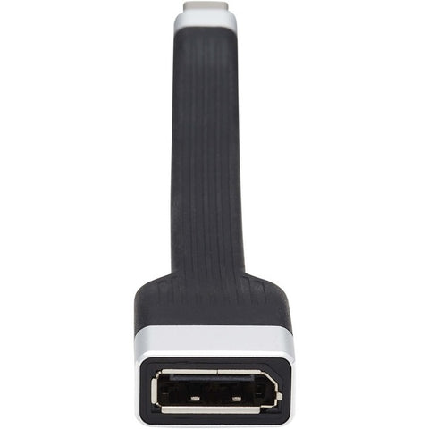 Tripp Lite USB C to DisplayPort Adapter Cable Flat 4K 60Hz M/F Black 5in