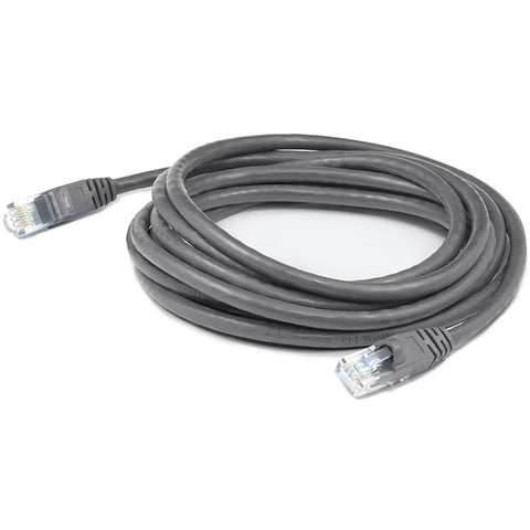 AddOn 10ft RJ-45 (Male) to RJ-45 (Male) Straight Gray Cat5e UTP PVC Copper Patch Cable