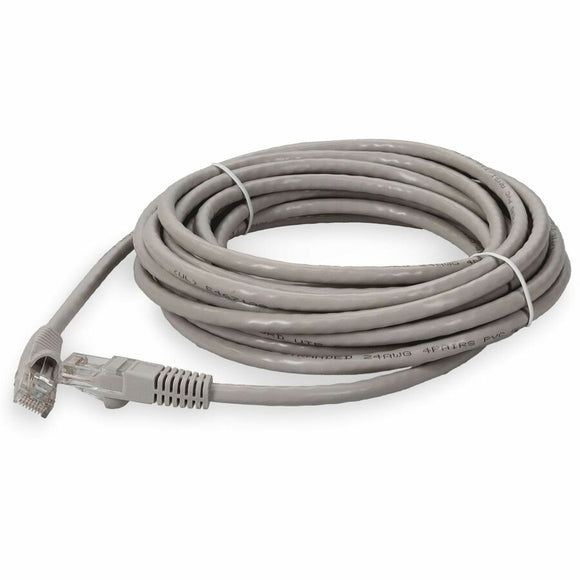 AddOn 50ft RJ-45 (Male) to RJ-45 (Male) Gray Cat6A UTP PVC Copper Patch Cable