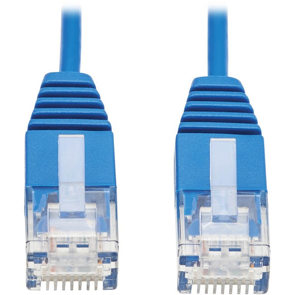 Tripp Lite Cat6 Gigabit Ethernet Cable Molded Ultra-Slim RJ45 M/M Blue 1ft