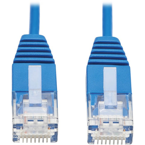 Tripp Lite Cat6a 10G Certified Molded Ultra-Slim UTP Ethernet Cable (RJ45 M/M), Blue, 3 ft.