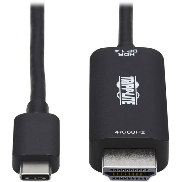 Tripp Lite USB C to HDMI Adapter Cable 4K60Hz HDR DP 1.4 Alt Mode Black 6ft