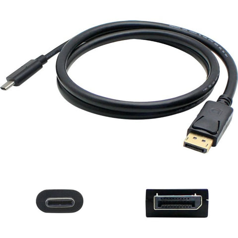 AddOn 3ft USB 3.1 (C) Male to DisplayPort Male Black Cable