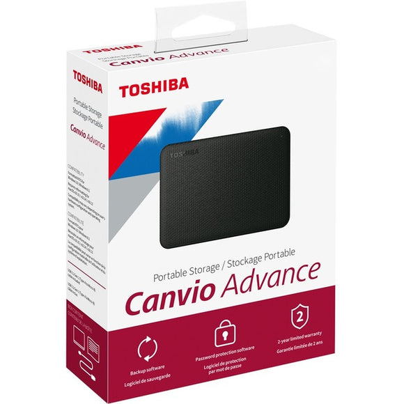 Toshiba Canvio Advance HDTCA20XW3AA 2 TB Portable Hard Drive - External - White