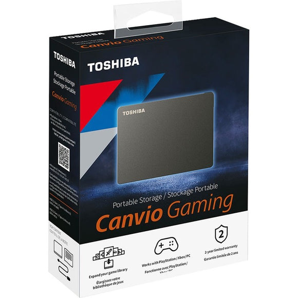 Toshiba Canvio Gaming HDTX120XK3AA 2 TB Portable Hard Drive - External - Black