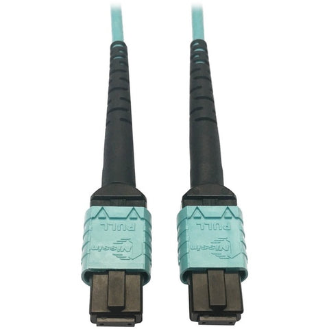Tripp Lite Multimode Fiber Optic Cable OM4 Plenum 400G 50 24F MTP/MPO-PC F/F 1M