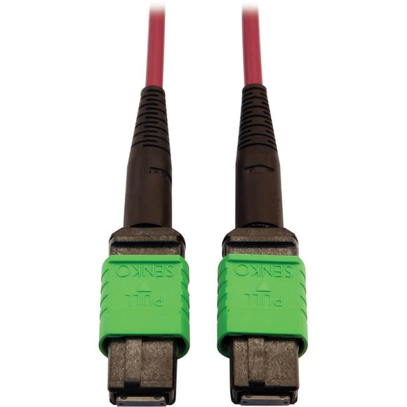 Tripp Lite Multimode Fiber Optic Cable 400G OM4 Plenum MTP/MPO-APC F/F 5M
