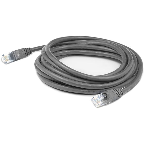 AddOn 15ft RJ-45 (Male) to RJ-45 (Male) Straight Gray Cat6A UTP PVC Copper Patch Cable