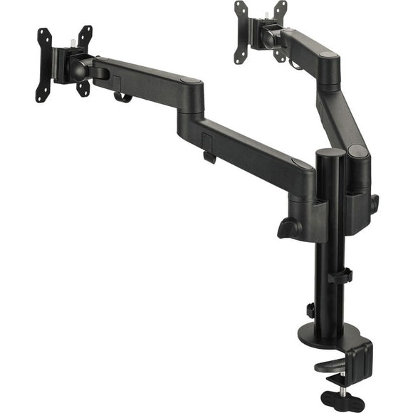 SIIG Dual Arm Pole Multi-Angle Replaceable Articulating Monitor Desk Mount - 14