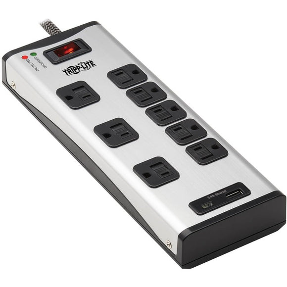 Tripp Lite Surge Protector Power Strip 8-Outlet Metal with USB-A & USB C Charging