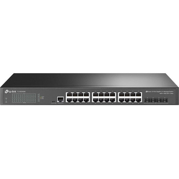 TP-Link TL-SG3428X - JetStream 24-Port Gigabit L2+ Managed Switch with 4 10GE SFP+ Slots - Limited Lifetime Protection