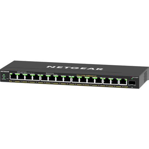 Netgear 16-Port High-Power PoE+ Gigabit Ethernet Plus Switch (231W) with 1 SFP Port