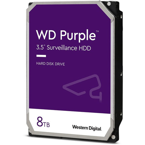Western Digital Purple WD84PURZ 8 TB Hard Drive - 3.5" Internal - SATA (SATA/600) - Conventional Magnetic Recording (CMR) Method