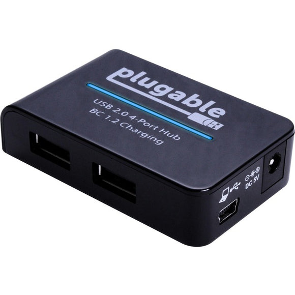 Plugable USB 2.0 4-Port High Speed Hub with 12.5W Power Adapter