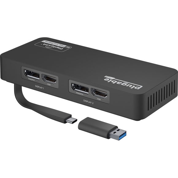 Plugable 4K DisplayPort and HDMI Dual Monitor Adapter For USB 3.0 & USB-C