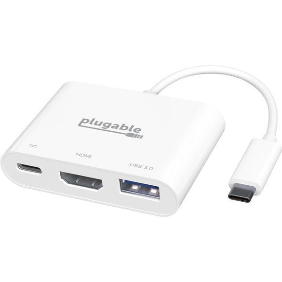 Plugable USB C Mini Dock with HDMI, USB 3.0 and Pass-Through Charging Compatible with 2018 iPad Pro, 2018 MacBook Air, Dell XPS 13\15, Thunderbolt 3 and More