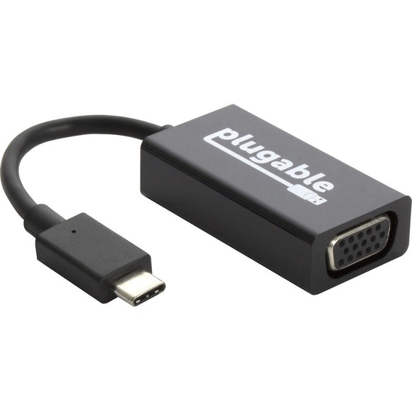 Plugable USB C to VGA Adapter Compatible with 2018 iPad Pro, 2018 MacBook Air, 2018 MacBook Pro, Surface Book 2, Thunderbolt 3 & More
