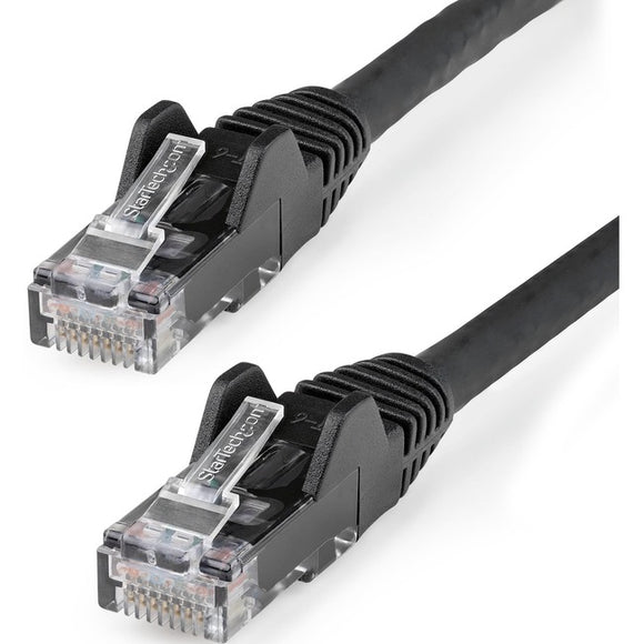 StarTech.com 6in (15cm) CAT6 Ethernet Cable, LSZH (Low Smoke Zero Halogen) 10 GbE Snagless 100W PoE UTP RJ45 Black Network Patch Cord, ETL