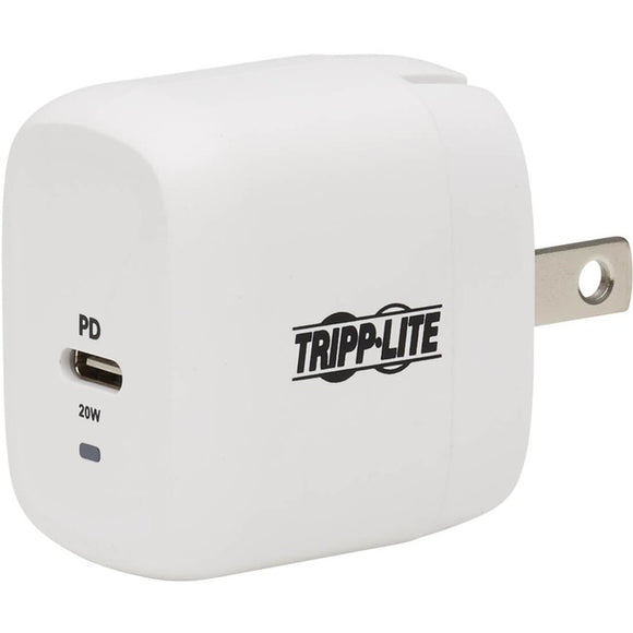Tripp Lite USB-C Wall Charger Compact 1-Port GaN Technology, 20W PD 3.0 Charging, White