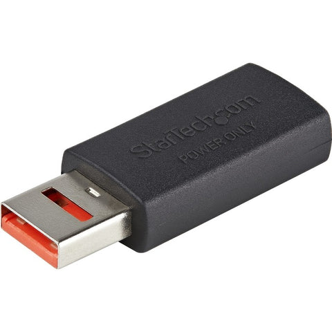 StarTech.com Secure Charging USB Data Blocker Adapter, Male/Female USB-A Data Blocking Charge/Power-Only Charging Adapter for Phone/Tablet