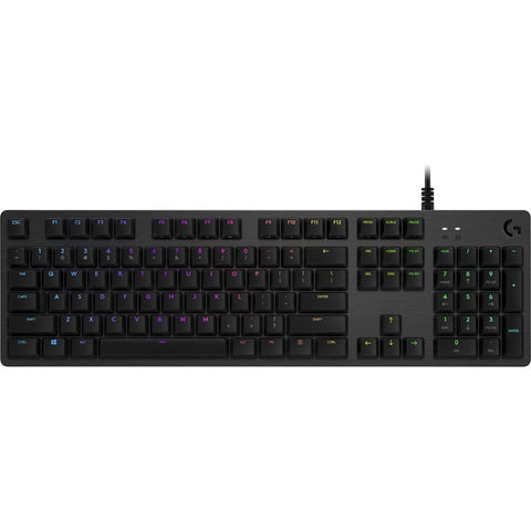 Logitech G512 CARBON LIGHTSYNC RGB Mechanical Gaming Keyboard with GX Brown switches and USB passthrough (Tactile)