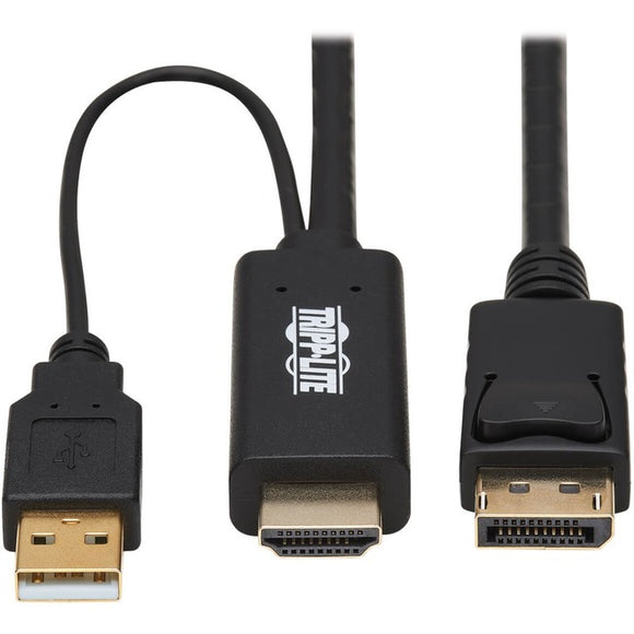 Tripp Lite HDMI to DisplayPort Active Adapter Cable (M/M) - 4K, USB Power, Black, 1 m (3.3 ft.)