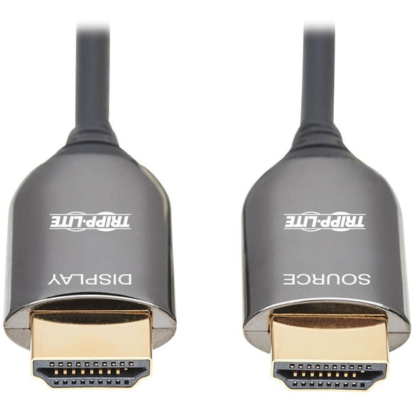 Tripp Lite 8K HDMI Plenum-Rated Fiber Active Optical Cable (AOC) - 8K UHD @ 60 Hz, HDR, M/M, Black, 10 m