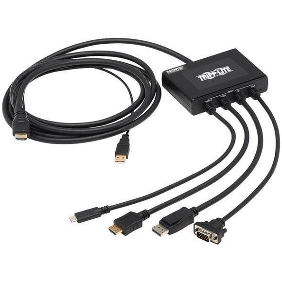 Tripp Lite Presentation Adapter 4-Port 4K60Hz HDMI DP USB C & VGA to HDMI