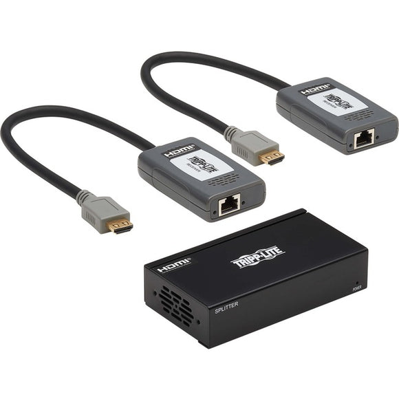 Tripp Lite HDMI Over Cat6 Extender Kit Splitter/2x Pigtail Receivers 4K PoC