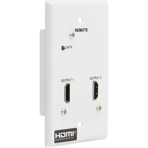 Tripp Lite HDMI Over Cat6 Receiver 2-Port Wall Plate 4K 60Hz HDR 4:4:4 PoC