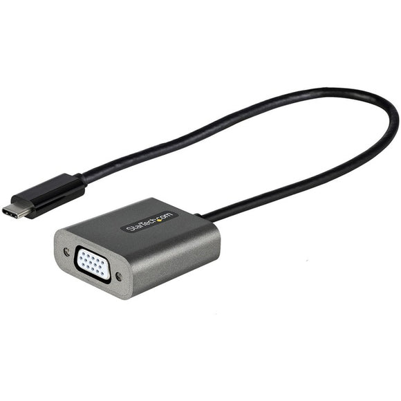 StarTech.com USB C to VGA Adapter, 1080p USB Type-C to VGA Adapter Dongle, USB-C to VGA Monitor/Display Video Converter, 12