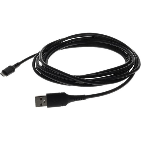 AddOn 2.0m (6.6ft) USB 2.0 (A) Male to Lightning Male Sync and Charge Black Cable