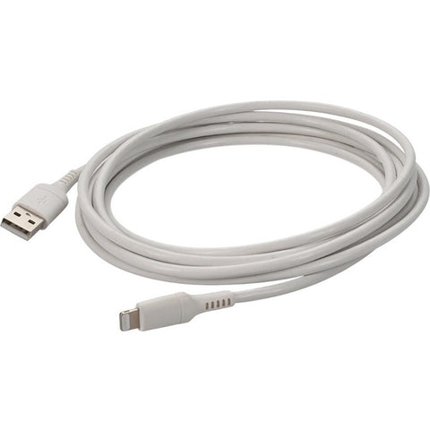 AddOn 3.0m (9.8ft) USB 2.0 (A) Male to Lightning Male Sync and Charge White Cable