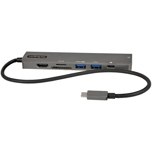 StarTech.com USB C Multiport Adapter, USB-C to 4K 60Hz HDMI 2.0, 100W PD Pass-through, SD, USB, GbE, USB Type-C Mini Dock, 12
